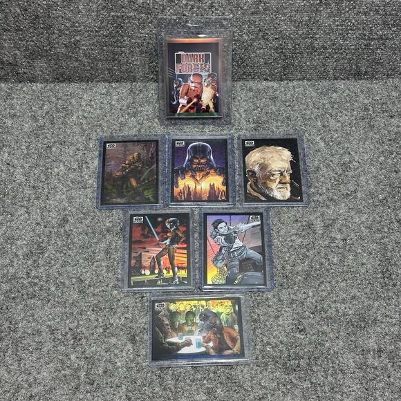 2022 Topps Chrome Star Wars Galaxy Refractor & Sketch Card Lot Of (7) Cards! - Picture 1 of 6
